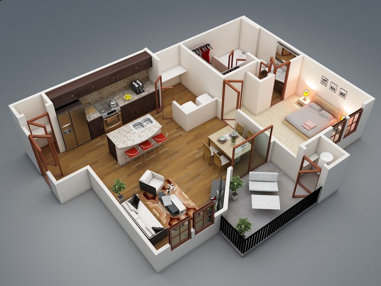 Khám phá những mô hình thiết kế căn hộ 3 phòng ngủ đáng sở hữu P1  Gỗ  Trang Trí
