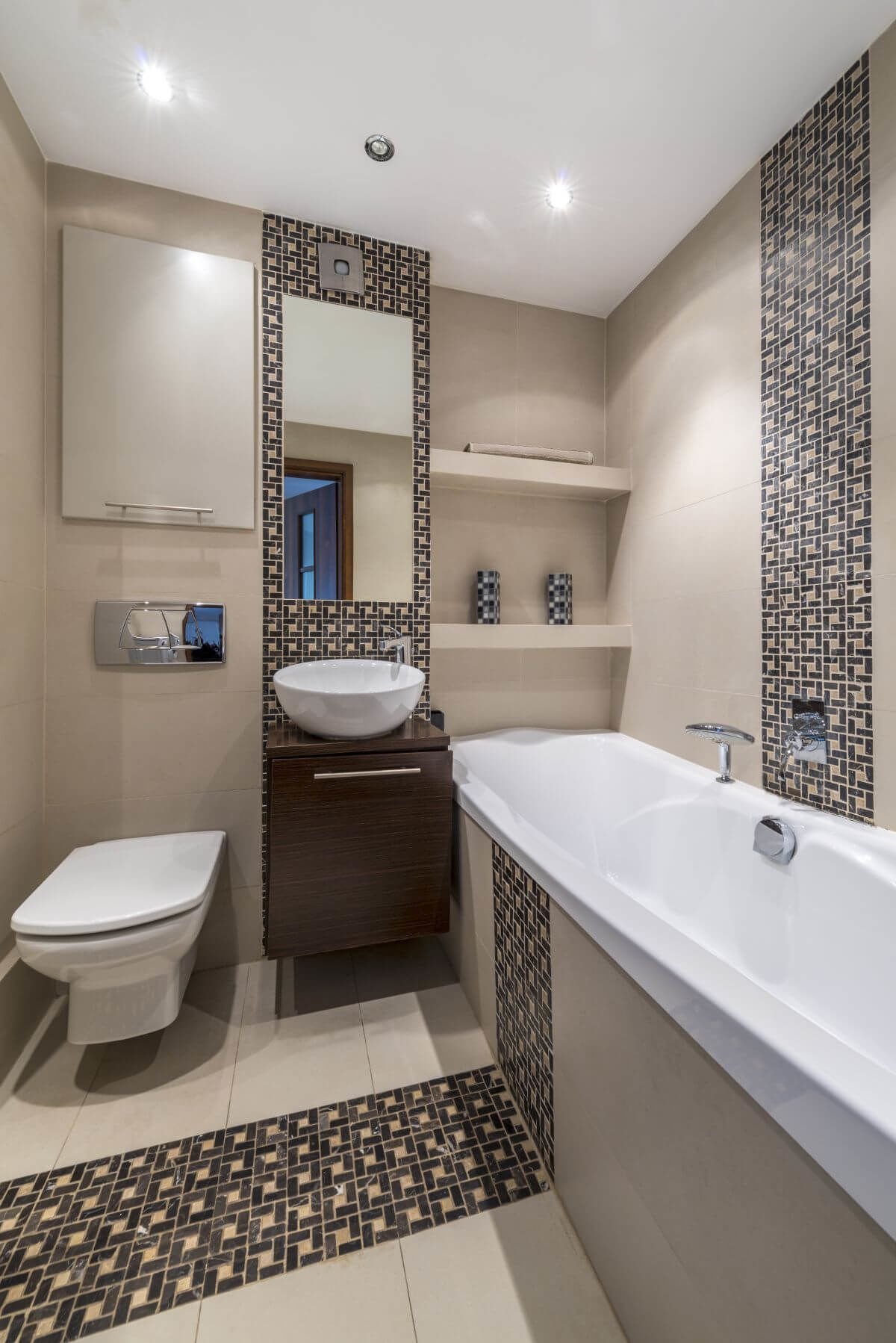 Mẫu nhà vệ sinh nhỏ đẹp được thiết kế màu sắc tối giản tinh tế