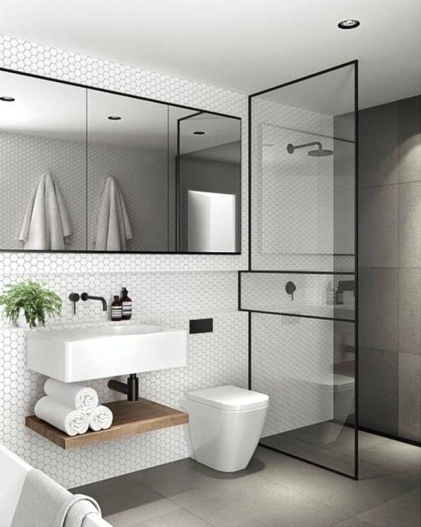 Mẫu phòng tắm toilet nhỏ đẹp được bài trí gọn gàng vừa đơn giản vừa hiện đại vừa tinh tế