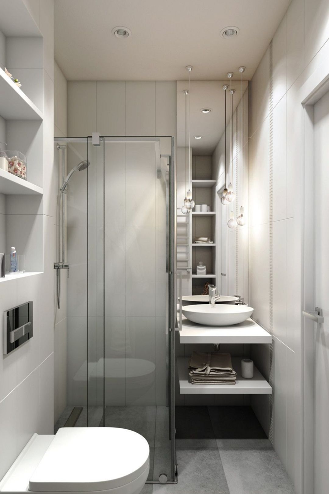 Phòng tắm 4m2 có hệ thống lưu trữ thông minh và vô cùng tiện ích