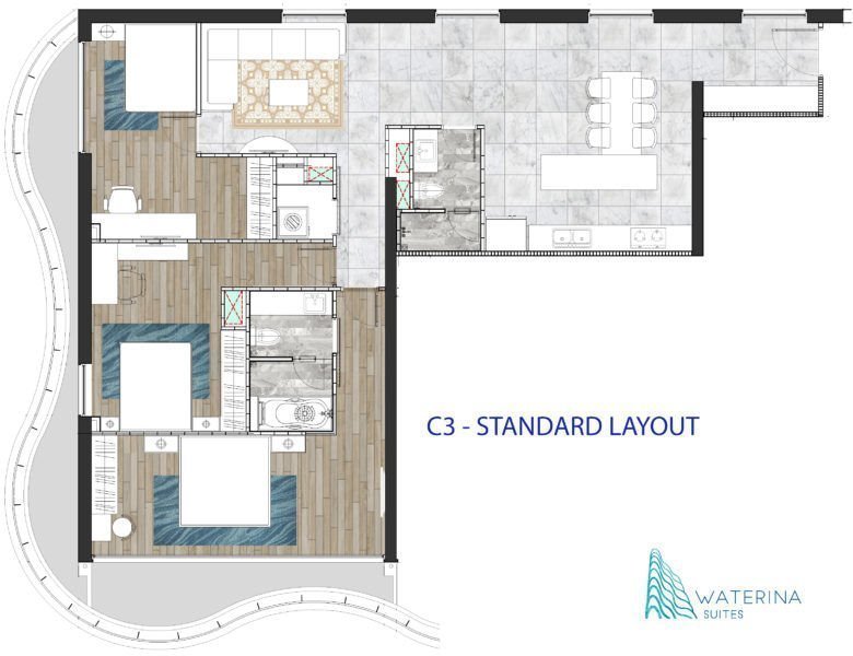 Thiết kế căn hộ điển hình dự án Chung cư Aura Sapphire Suites