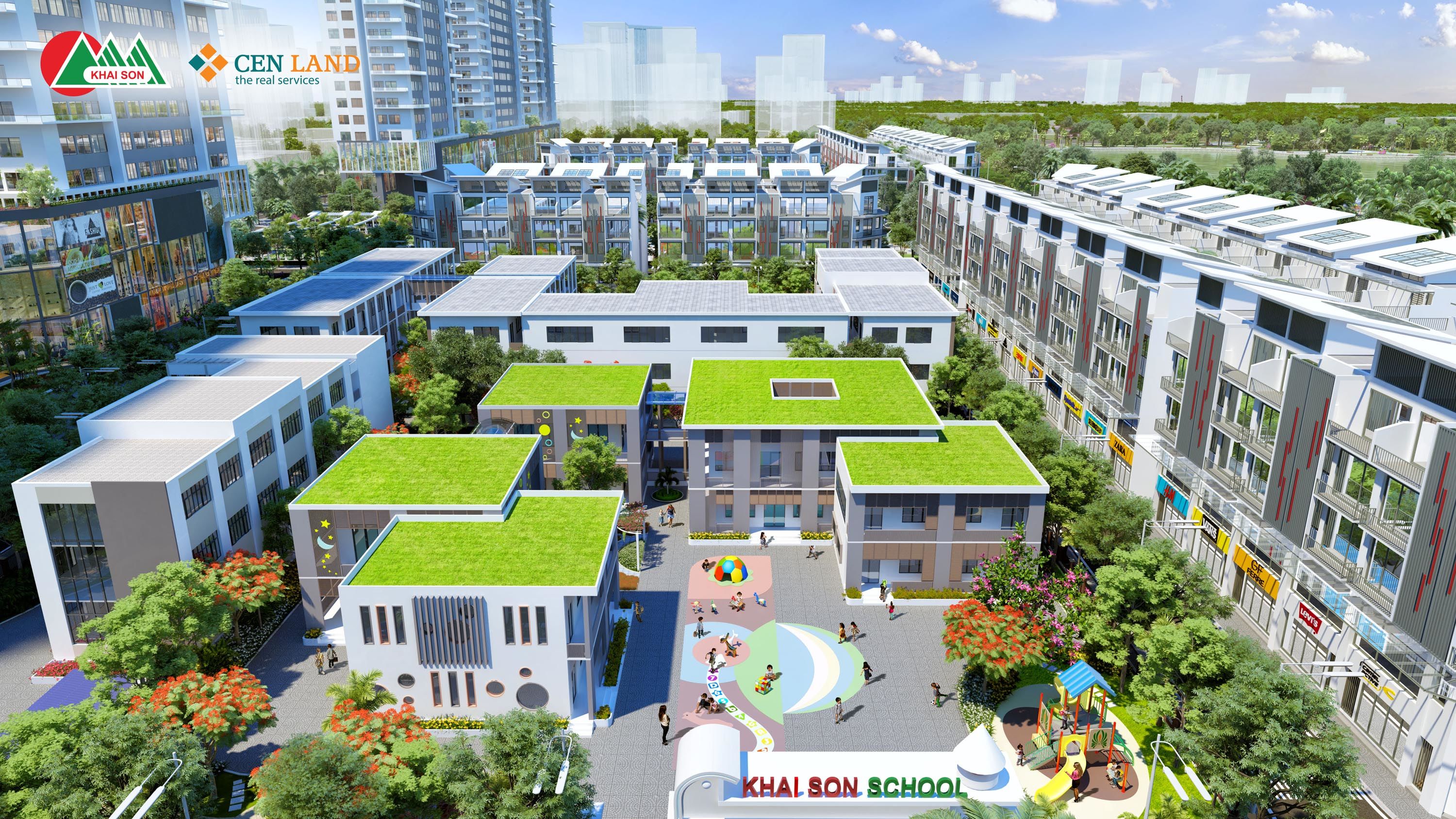 Trường mầm non song ngữ ngay trong nội khu dự án Khai Sơn City