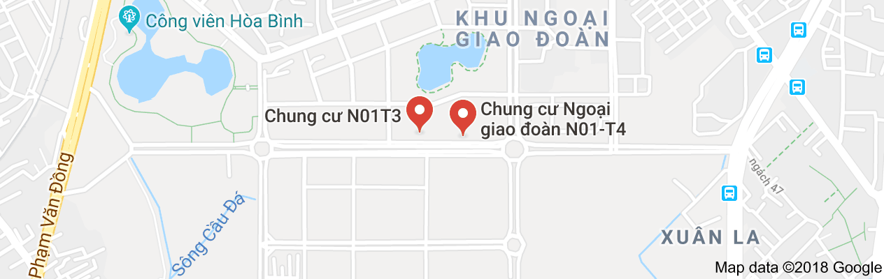 Vị trí dự án Chung cư N01-T3 Ngoại Giao Đoàn 
