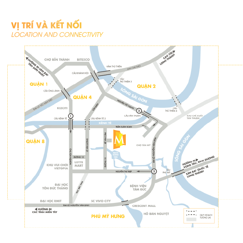 Vị trí dự án M-One Nam Sài Gòn