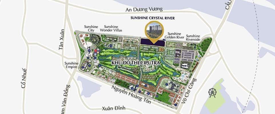 Chung cư Sunshine Crystal River được xây dựng tại vị trí vàng