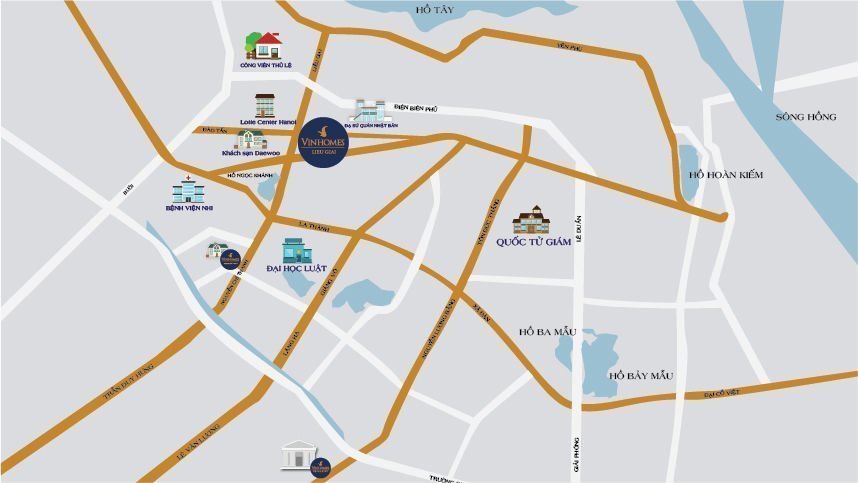 Chung cư Vinhomes Metropolis - Liễu Giai sở hữu vị trí trung tâm thuận tiện kết nối