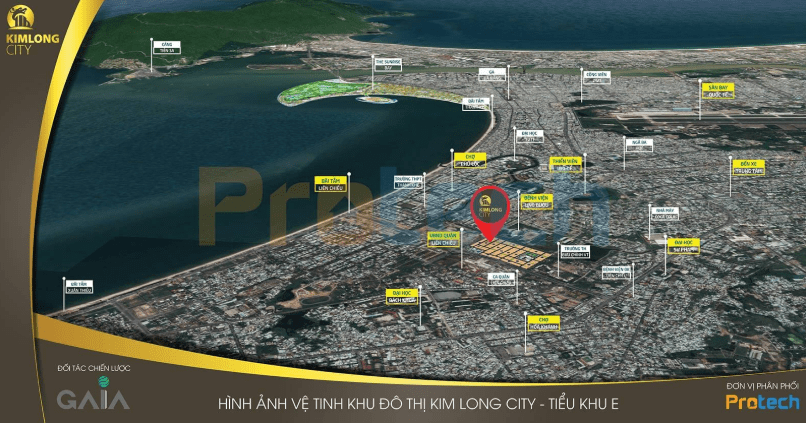 Hình ảnh vệ tinh dự án Kim Long City