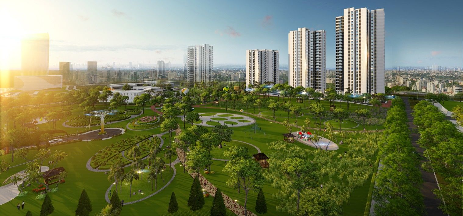 Khu công viên thoáng mát cho cư dân tại Hồng Hà Eco City