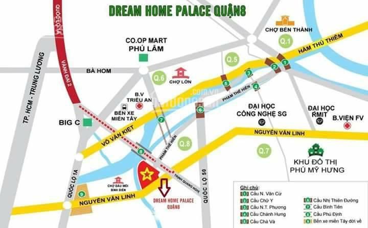 Liên kết vùng dự án Chung cư Dream Home Palace