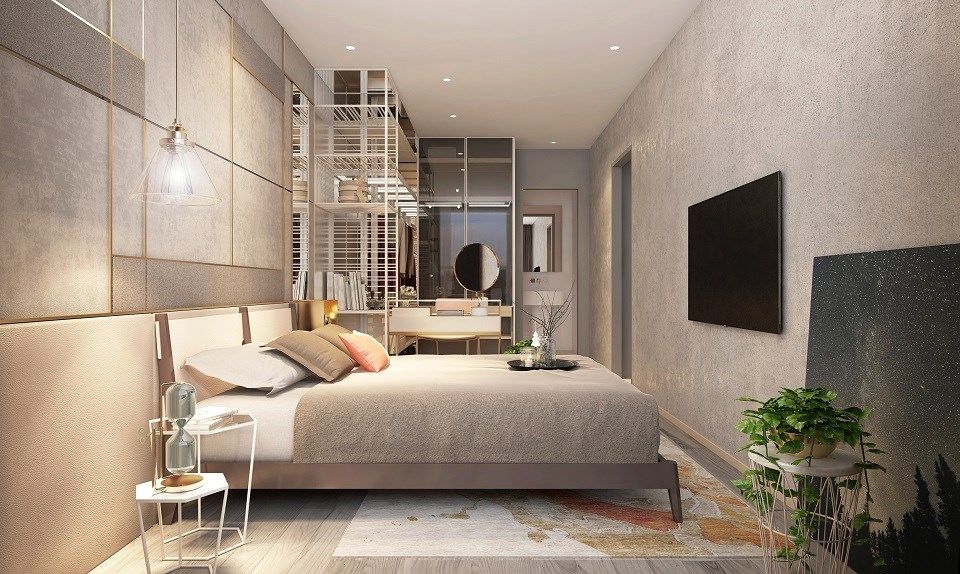 Mẫu bố trí nội thất phòng ngủ kiểu Nhật cho khu căn hộ, chung cư