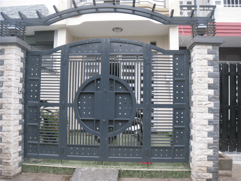 Một thiết kế mái cổng sắt đẹp hiện đại, độc đáo