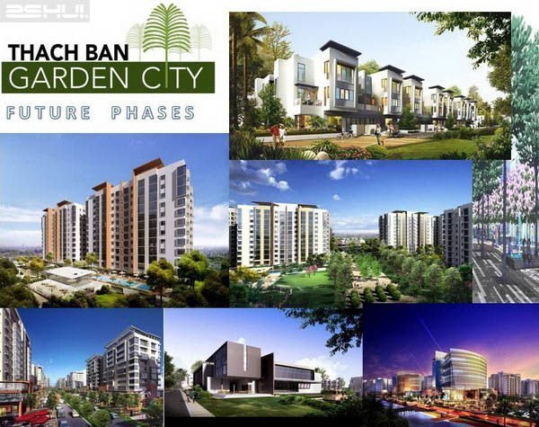 Phối cảnh quan khu dự án Hà Nội Garden City Thạch Bàn