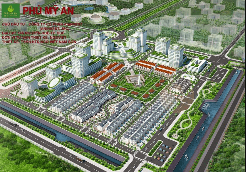 Phối cảnh tổng thể dự án Khu đô thị Phú Mỹ An Huế