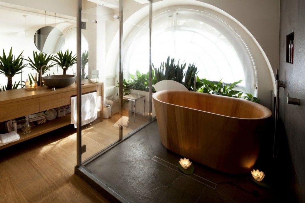 Phòng tắm kiểu Nhật thiết kế đơn giản nhưng vô cùng độc đáo