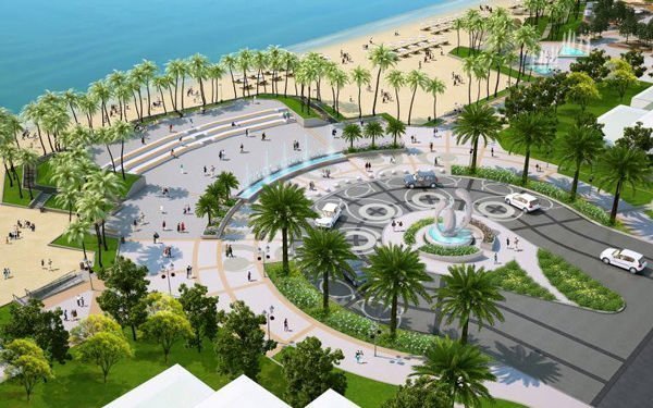 Quảng trường biển dự án Sailing Club Villas Phú Quốc