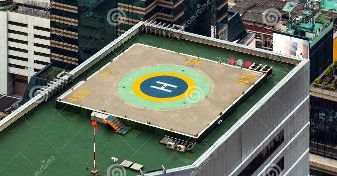 Sân đậu trực thăng trên nóc tòa nhà dự án Chung cư FLC Complex 36 Phạm Hùng