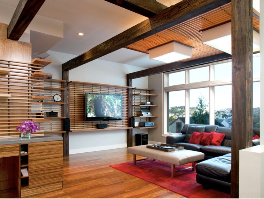 Sử dụng sàn, nội thất chất liệu gỗ tự nhiên đơn giản mà tinh tế