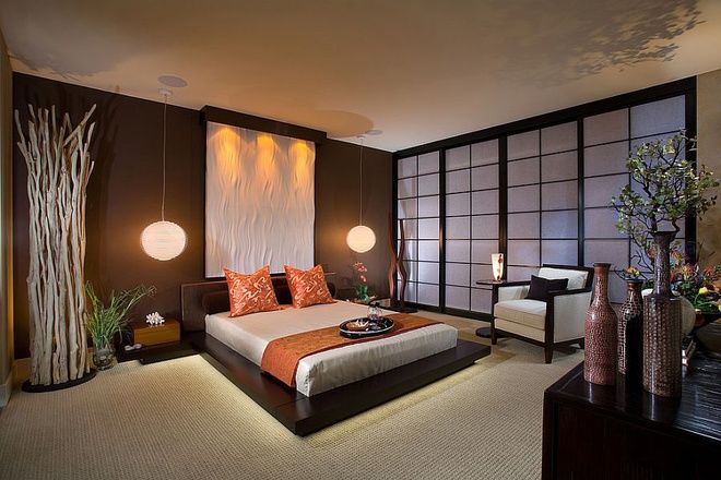 Thiết kế và sắp xếp phòng ngủ kiểu Nhật ấn tượng với các chất liệu tự nhiên