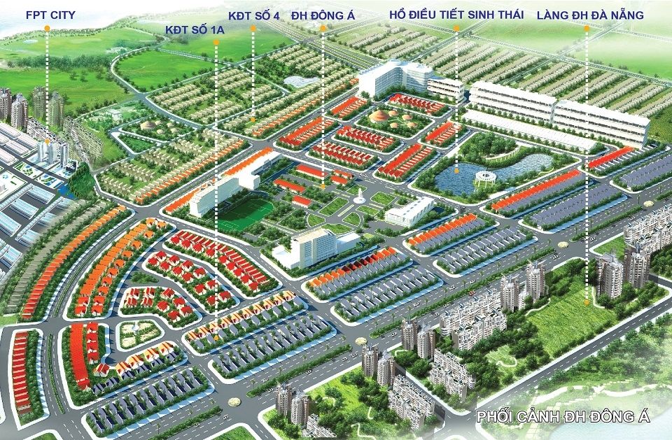 Toàn cảnh dự án Khu đô thị Làng Đại Học Đà Nẵng