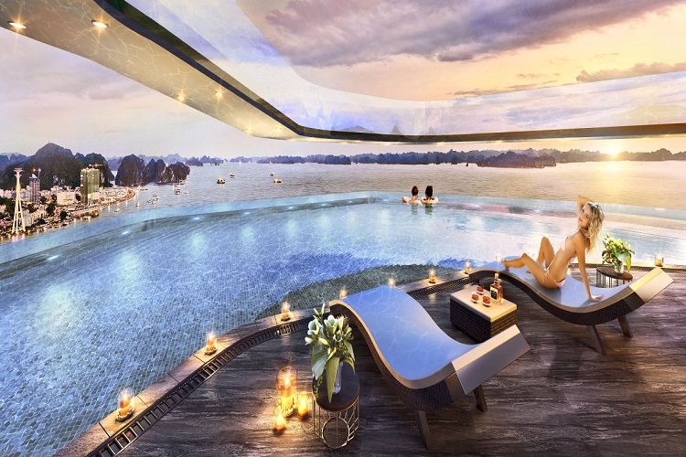 Bể bơi vô cực dự án Phoenix Legend Ha Long Bay Villas and Hotel