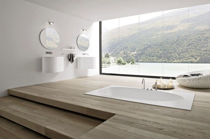 Không gian spa phòng tắm tại nhà độc đáo và hiện đại hơn nhiều với mẫu sàn đẹp mắt