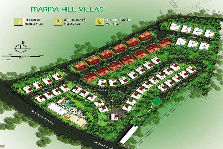 Mặt bằng dự án Marina Hill Villa