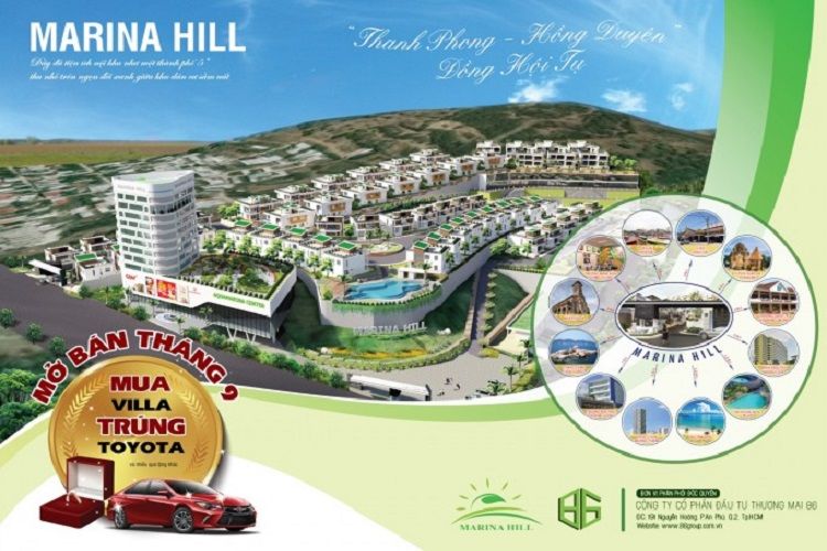 Tổng quan các tiện ích nằm trong khu vực dự án Marina Hill Villa