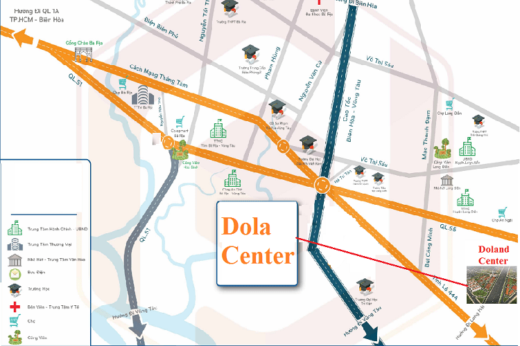 Vị trí dự án khu dân cư Dola Center