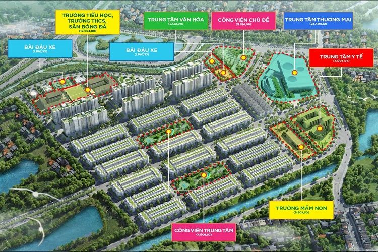 Vị trí tiện ích nội khu dự án Him Lam Green Park