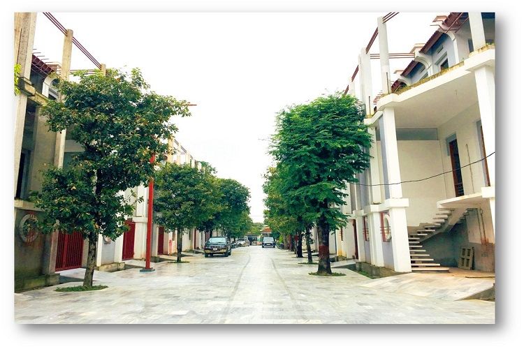 Đường lát gạch dự án Khu đô thị Trường Sơn Home