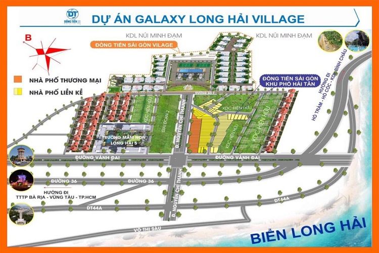 Mặt bằng dự án Galaxy Long Hải Village