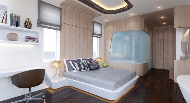 Thiết kế phòng ngủ đơn giản hiện đại bằng cách thêm đèn chiếu sáng, vừa có thể trang trí vừa cung cấp lượng ánh sáng