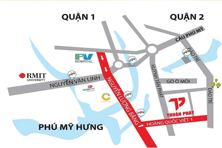 Vị trí dự án nhà phố Thuận Phát