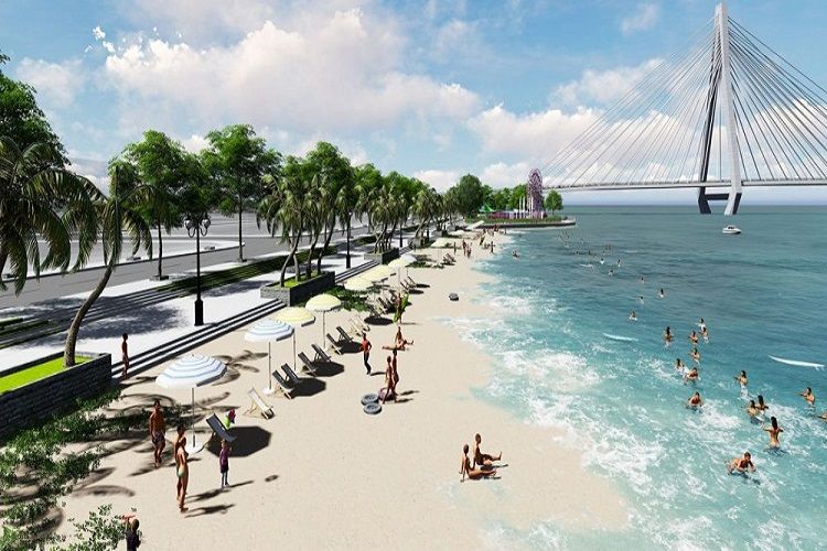 Bãi biển cát trắng nhân tạo dự án khu đô thị King Bay