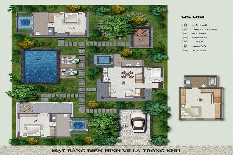 Mặt bằng điển hình dự án Viên Nam Resort