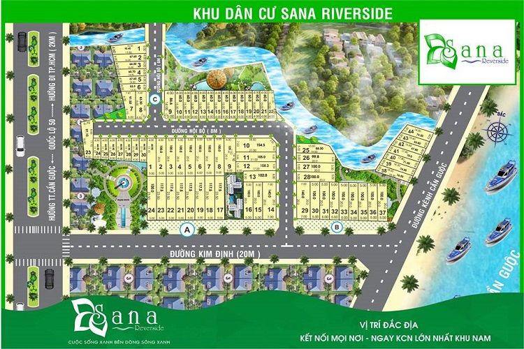 Mặt bằng dự án khu dân cư Sana Riverside