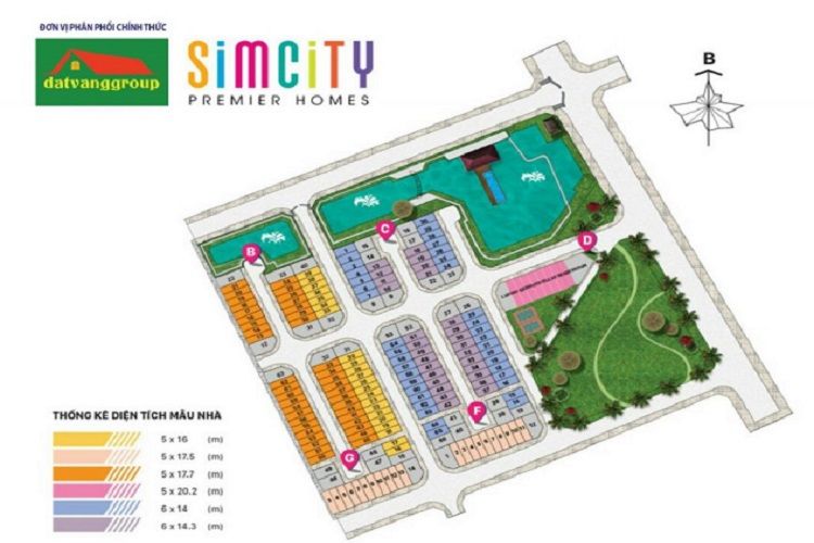Mặt bằng dự án khu đô thị Simcity Premier Homes