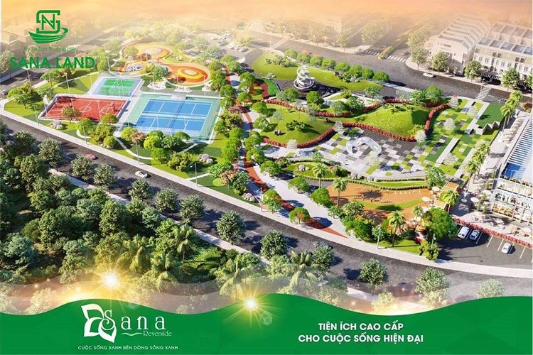 Phối cảnh hệ thống tiện ích dự án khu dân cư Sana Riverside