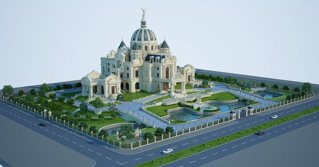 Tổng quan kiến trúc biệt thự 3000 tỷ tại Ninh Bình phong cách cung điện cổ điển