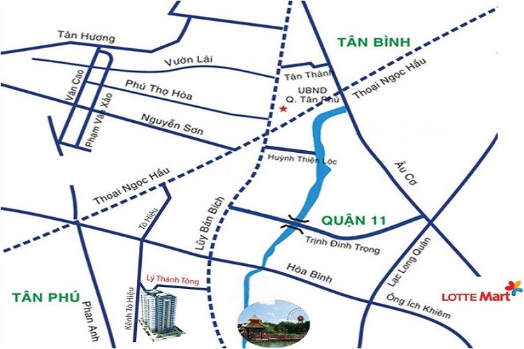 Vị trí dự án căn hộ Quang Thái