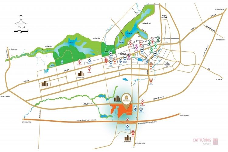 Vị trí dự án khu đô thị Cát Tường Phú Sinh Eco City