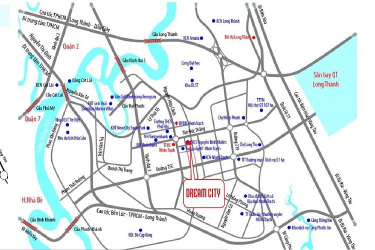 Vị trí dự án khu dân cư Dream City Đồng Nai