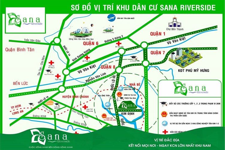 Vị trí dự án khu dân cư Sana Riverside