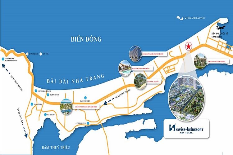 Vị trí dự án Swiss Bel Resort Nha Trang