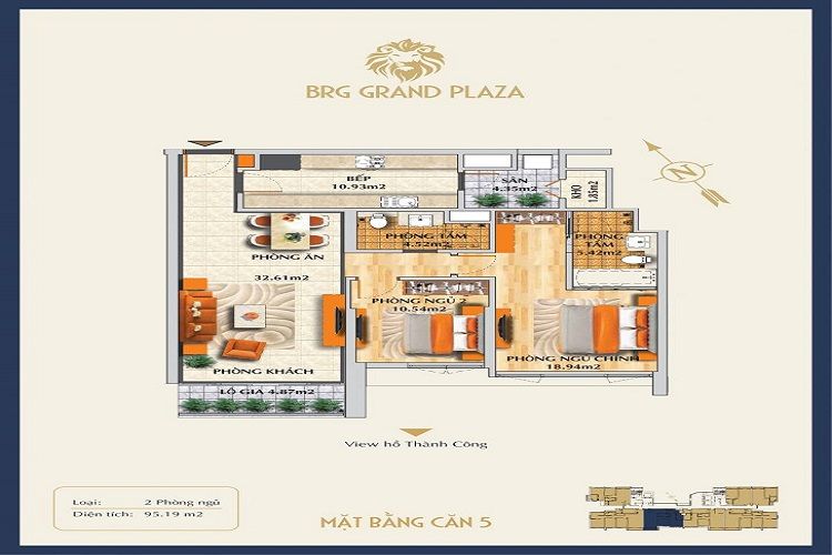 Mặt bằng tầng căn hộ 05 dự án BRG Grand Plaza