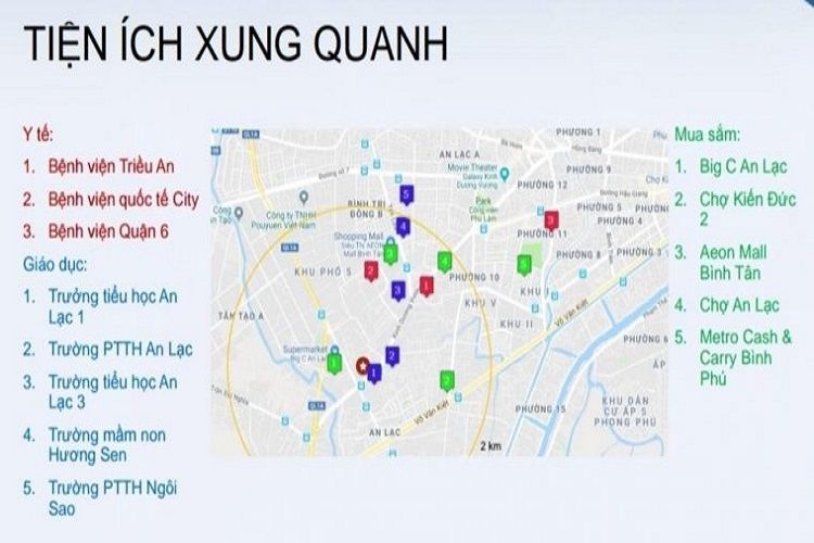Tiện ích ngoại khu dự án căn hộ Central Apartment Kinh Dương Vương
