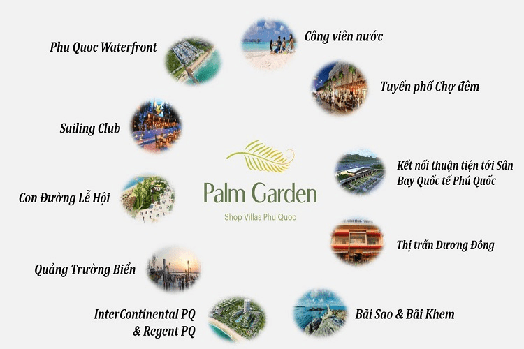 Tiện ích ngoại khu dự án Palm Garden Shop Villas