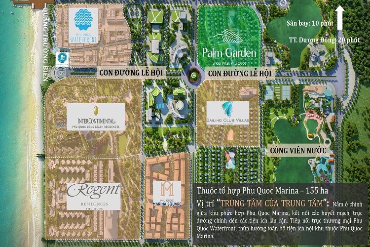 Vị trí dự án Palm Garden Shop Villas