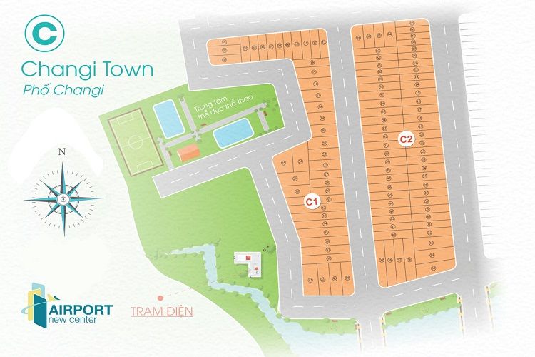 Mặt bằng phân lô khu Changi Town dự án khu đô thị Airport New Center