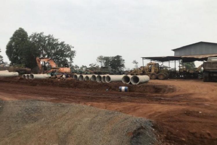 Dự án khu dân cư Nam Sơn Đắk Lắk đang tiến hành thi công
